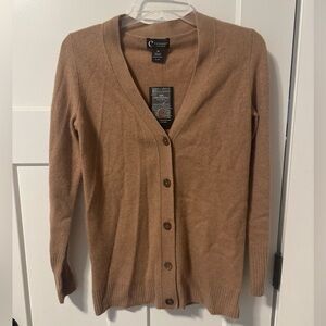 Bloomingdales cashmere Carmel cardigan sweater